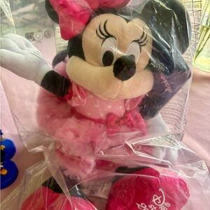 Disney Minnie Mouse Plush with Pink and Black